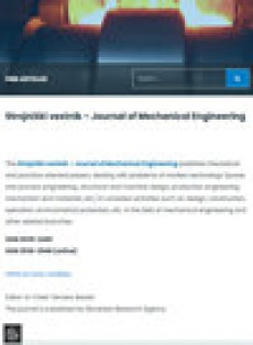 Strojniski Vestnik-journal Of Mechanical Engineering