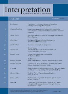 Interpretation-a Journal Of Political Philosophy