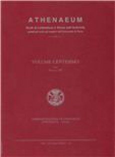 Athenaeum-studi Periodici Di Letteratura E Storia Dell Antichita