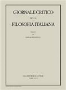 Giornale Critico Della Filosofia Italiana