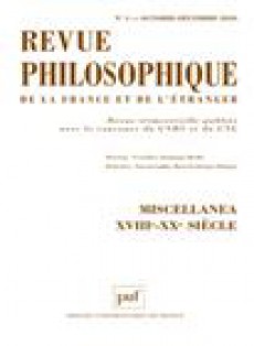 Revue Philosophique De La France Et De L Etranger